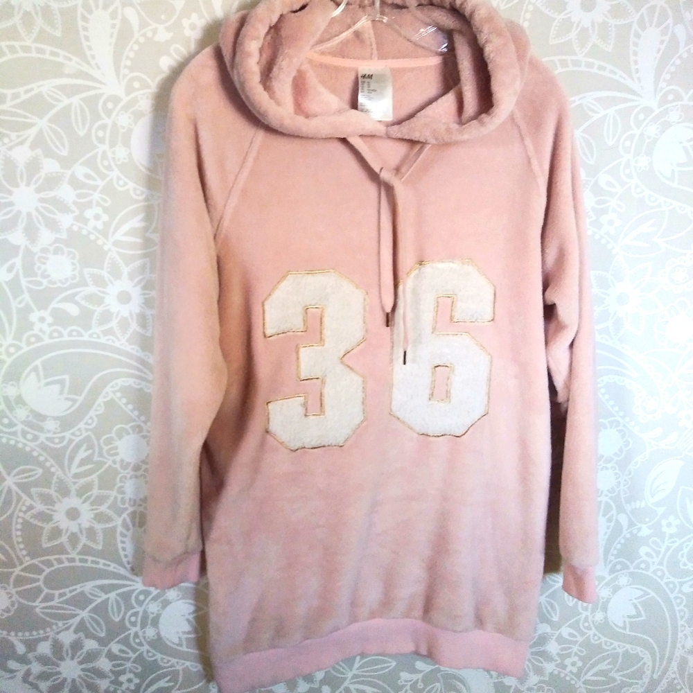 H & M Hooded Decal Sweater Soft